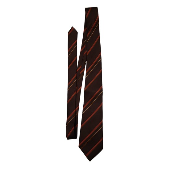 Paco Rabanne Other - Paco Rabanne Paris Mens Silk Tie 57"x3.25" Brown Red Diagonal Stripes